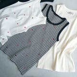 ハートモチーフリブ刺繍タンクトップ | coen【women】 | 詳細画像3 