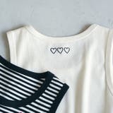 ハートモチーフリブ刺繍タンクトップ | coen【women】 | 詳細画像6 