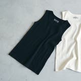 BLACK | ハートモチーフリブ刺繍タンクトップ | coen【women】