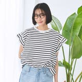 ボーダーフリルカットソー | coen【women】 | 詳細画像2