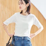 OFF WHITE | メロークルーリブTシャツ | coen【women】