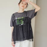 DK.GRAY | 【セットアイテム】ラメチュールキャミセットロゴTシャツ | coen【women】