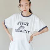 OFF WHITE | 発砲ロゴ アソート プリントリンガーTシャツ | coen【women】