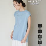 LT.BLUE | 【UVカット・接触冷感】WELLTECT USA ノースリーブTシャツ | coen【women】