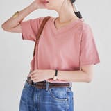 ［UVカット機能付き］USAコットンVネックTシャツ# | coen【women】 | 詳細画像20 