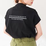 BLACK | リピT・バックプリントハイネックTシャツ#（WEB限定カラー） | coen OUTLET