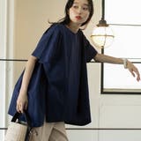 【WEB限定】AラインショートスリーブチュニックTシャツ | coen【women】 | 詳細画像1