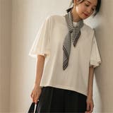 OFF WHITE | ラッフルスリーブ切り替えカットソー | coen【women】
