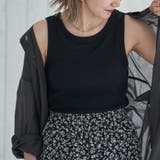 BLACK | カップ付きリブタンクトップ | coen【women】