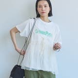 OFF WHITE | チュールキャミ付きロゴTシャツ | coen【women】