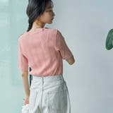 アカラコットンマルチボーダーコンパクトTシャツ | coen【women】 | 詳細画像4 