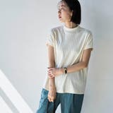 USAコットンハイネックフレンチスリーブワイドリブTシャツ | coen【women】 | 詳細画像2 