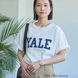 YALE別注ロゴプリントバック刺繍Tシャツ | coen【women】 | 詳細画像2