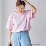 LT.PINK | YALE別注ロゴプリントバック刺繍Tシャツ | coen【women】