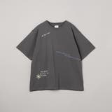 DK.GRAY | 天竺ミックスロゴTシャツ | coen【women】