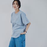 LT.BLUE | 天竺ミックスロゴTシャツ | coen【women】