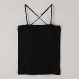 BLACK | カップ付きテレコベアトップ | coen【women】
