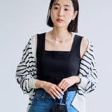 カップ付きテレコスクエアタンクトップ | coen【women】 | 詳細画像2
