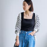 カップ付きテレコスクエアタンクトップ | coen【women】 | 詳細画像3