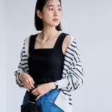 カップ付きテレコスクエアタンクトップ | coen【women】 | 詳細画像4