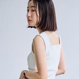カップ付きテレコスクエアタンクトップ | coen【women】 | 詳細画像6