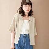 BEIGE | ポコポコハーフスリーブシャツ | coen【women】