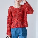 BRICK | 3Dフラワーメッシュカーディガン | coen【women】