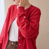 RED | 【再入荷・新色登場】ハートモチーフ裏毛カーディガン | coen【women】