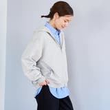 LT.GRAY | CVCダンボールジップパーカー | coen【women】