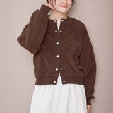 MD.BROWN | カットコール裏毛スナップカーディガン | coen【women】