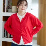 RED | コットンナイロンシアー コンパクトカーディガン | coen【women】