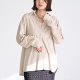 BEIGE | 【Feel Soft フィールソフト】パイルレギュラーカラーシャツ（インフルエン… | coen【women】