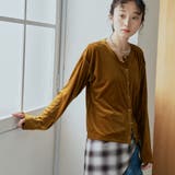 MUSTARD | シアーベロア コンパクトクルーネック カーディガン | coen【women】