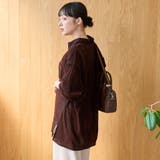 シアーメッシュ フロッキーストライプレギュラーカラーシャツ | coen【women】 | 詳細画像14