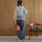 シアーボーダー レギュラーカラー長袖シャツ | coen【women】 | 詳細画像3 