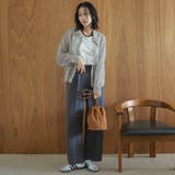 シアーボーダー レギュラーカラー長袖シャツ | coen【women】 | 詳細画像4 