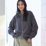 DK.GRAY | ヘビー裏毛ダブルジップカーディガン | coen【women】