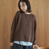 DK.BROWN | ミニブークレ ボートネックニット | coen【women】