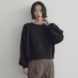 ショート丈 エアリーヤーンソウバリクルーネックニット | coen【women】 | 詳細画像10 