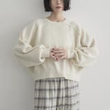 OFF WHITE | ショート丈 エアリーヤーンソウバリクルーネックニット | coen【women】