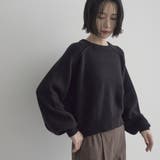 BLACK | ショート丈 エアリーヤーンソウバリクルーネックニット | coen【women】