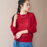 RED | 【UVカット】オータムシアークルーネックニット | coen【women】