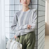 LT.GRAY | モチモチ ウォッシャブルリブクルーネックニット【Youtube紹介アイテム】 | coen【women】