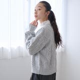 配色メローケーブル編みニットプルオーバー | coen【women】 | 詳細画像10 