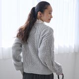 配色メローケーブル編みニットプルオーバー | coen【women】 | 詳細画像11 