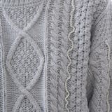 配色メローケーブル編みニットプルオーバー | coen【women】 | 詳細画像16 