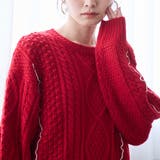 配色メローケーブル編みニットプルオーバー | coen【women】 | 詳細画像20 
