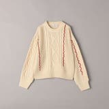 配色メローケーブル編みニットプルオーバー | coen【women】 | 詳細画像24 