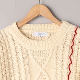 配色メローケーブル編みニットプルオーバー | coen【women】 | 詳細画像26 