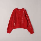 配色メローケーブル編みニットプルオーバー | coen【women】 | 詳細画像32 